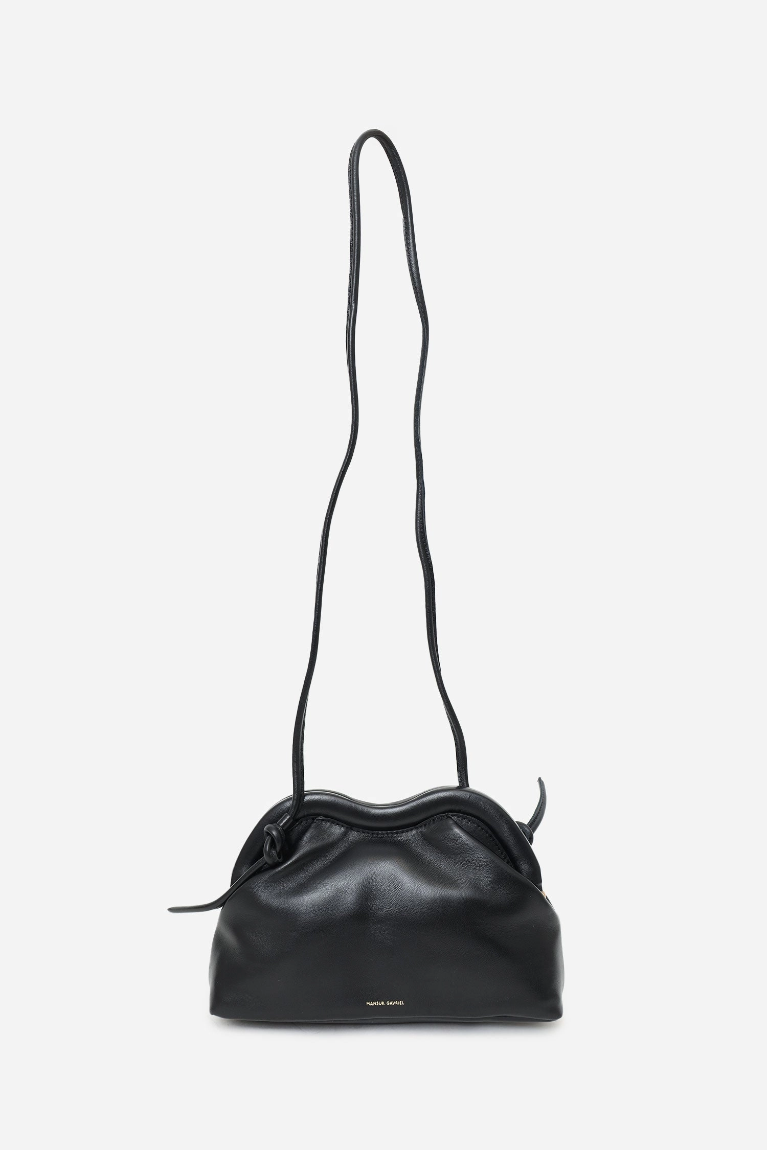 Mansur Gavriel Black Leather Baci Frame Crossbody