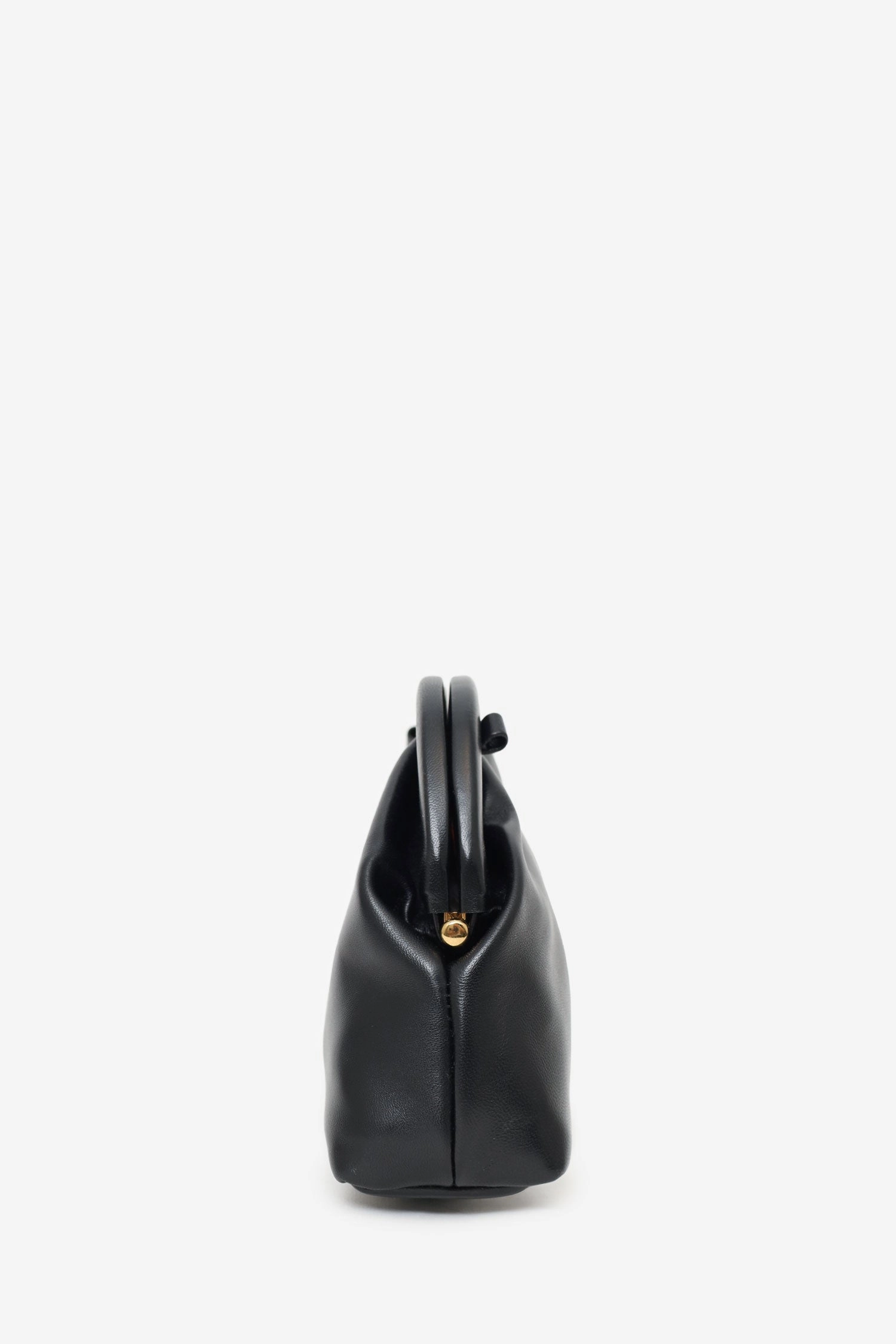 Mansur Gavriel Black Leather Baci Frame Crossbody