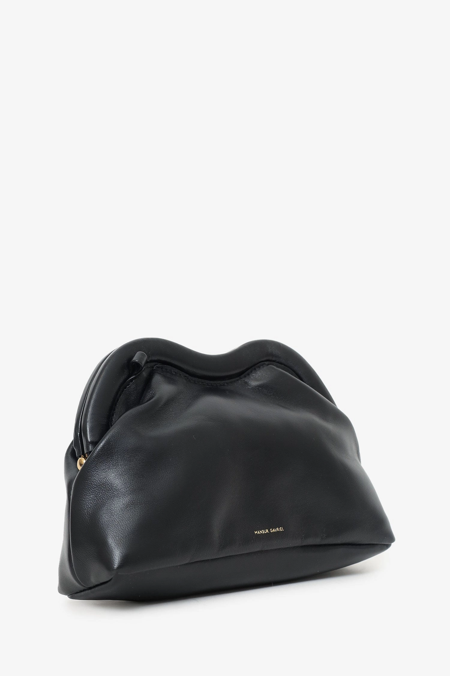 Mansur Gavriel Black Leather Baci Frame Crossbody
