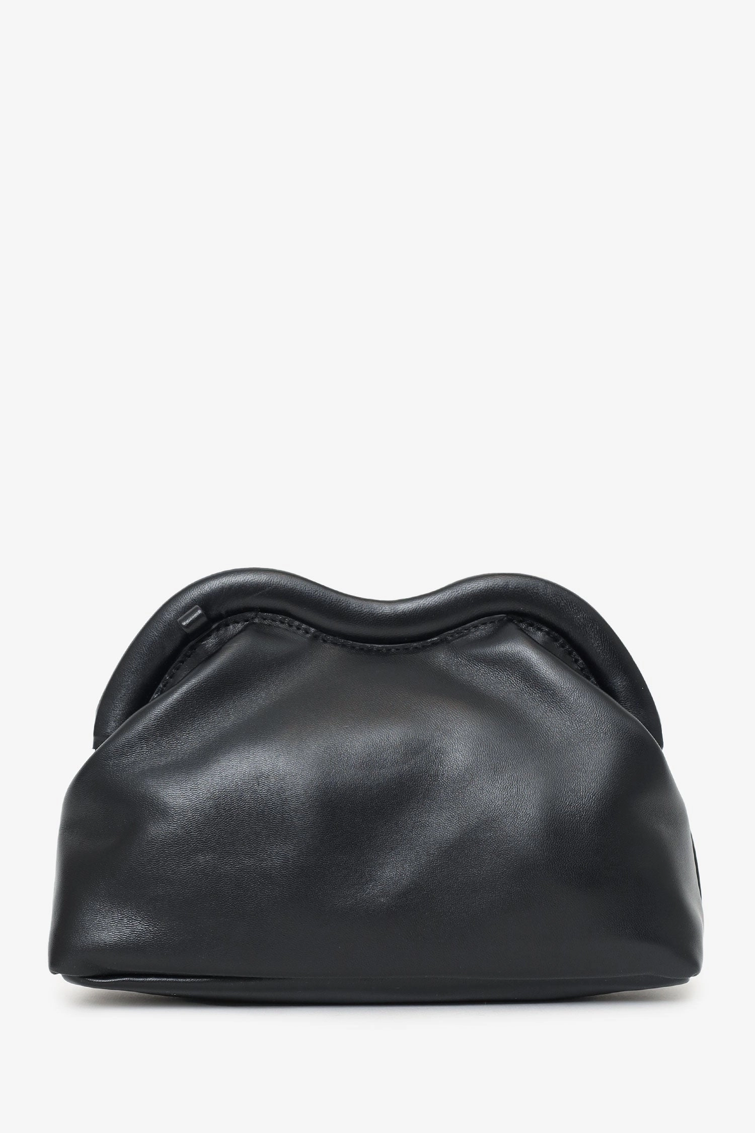 Mansur Gavriel Black Leather Baci Frame Crossbody
