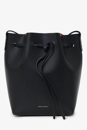 Mansur Gavriel Black Leather Bucket Bag