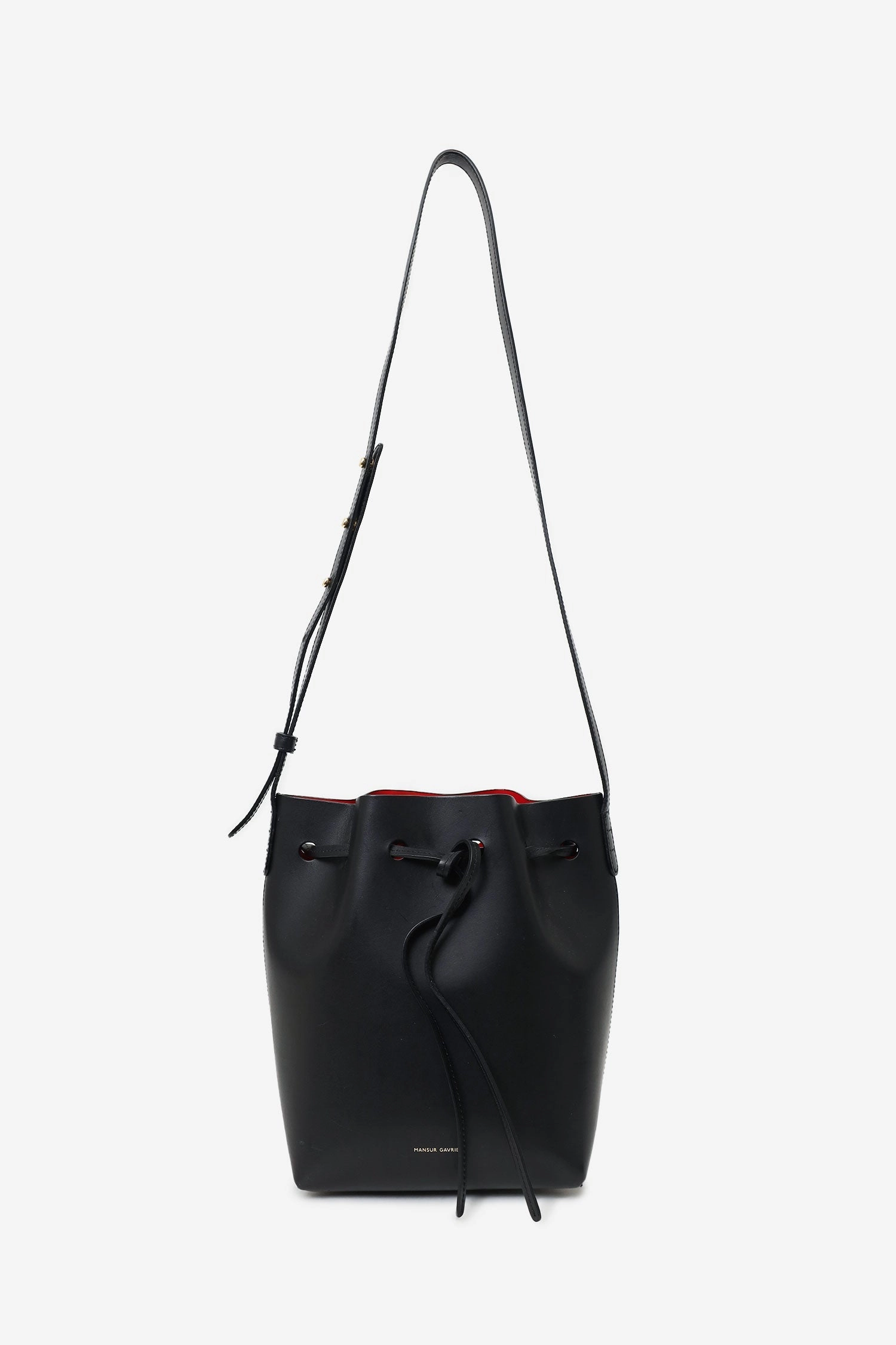 Mansur Gavriel Black Leather Bucket Bag