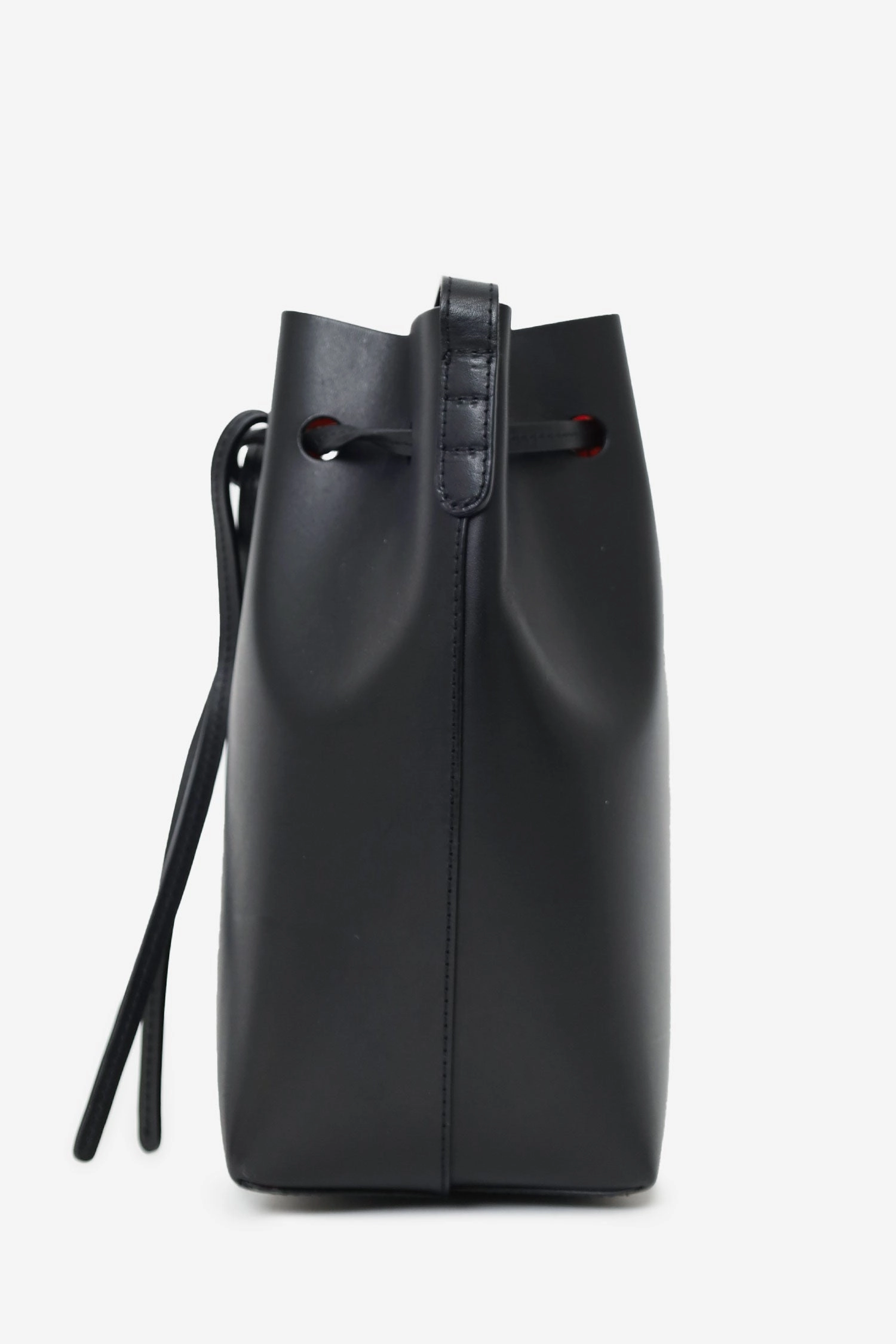 Mansur Gavriel Black Leather Bucket Bag