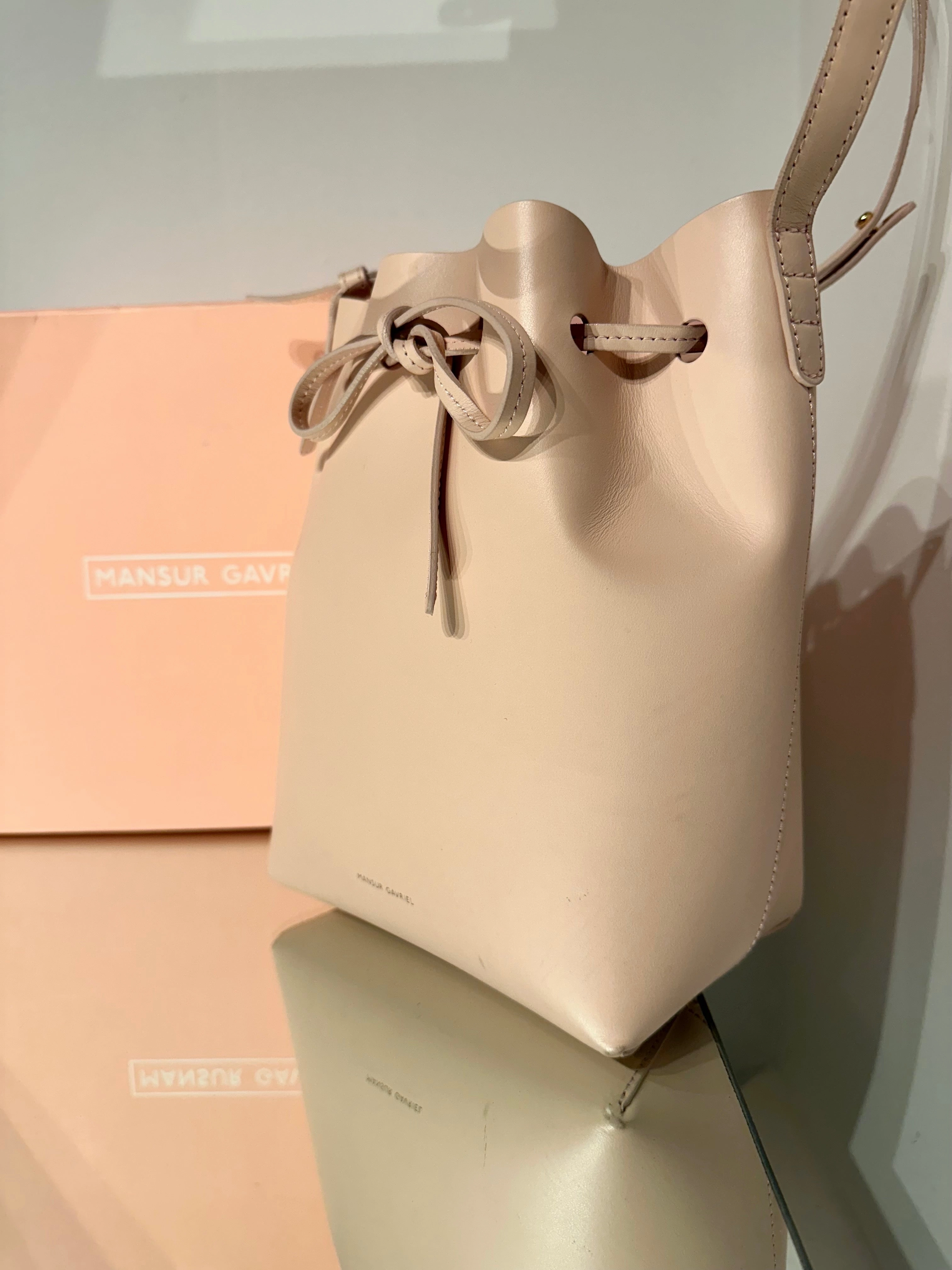 MANSUR GAVRIEL Mini Leather Bucket Bag