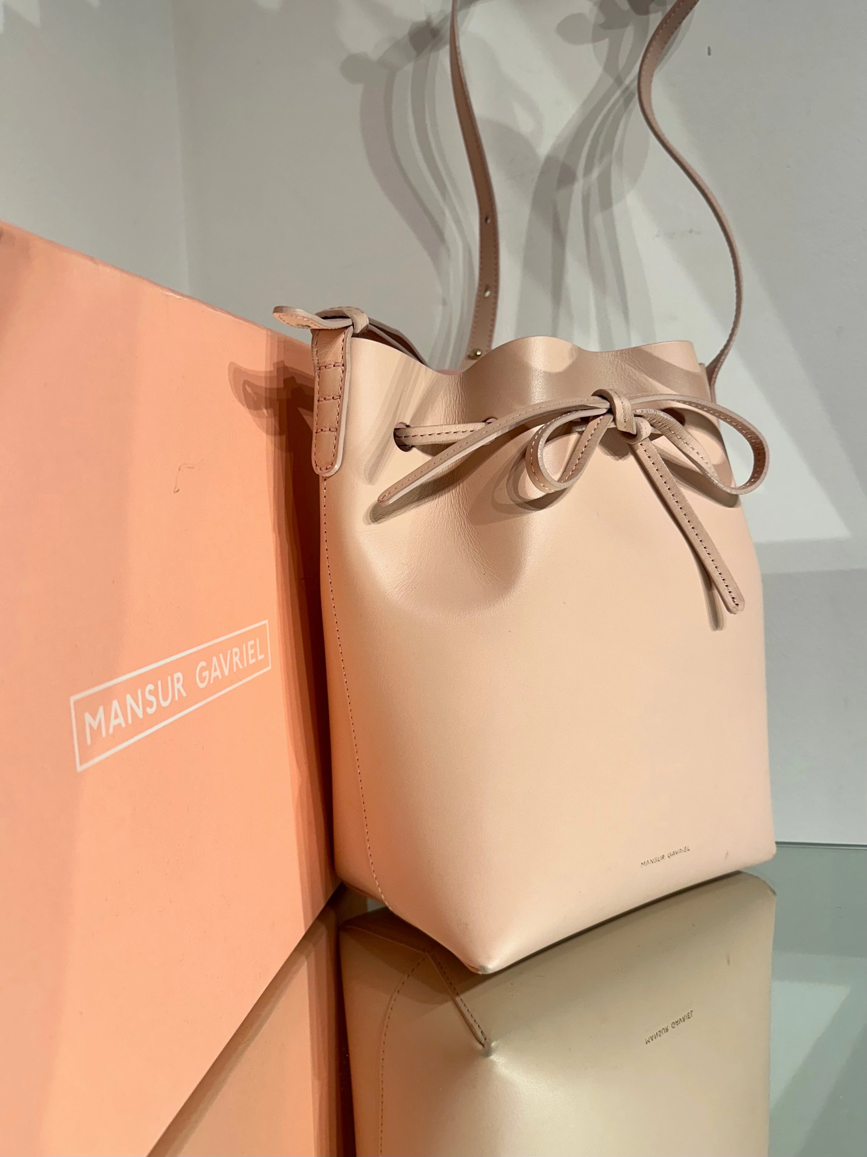 MANSUR GAVRIEL Mini Leather Bucket Bag
