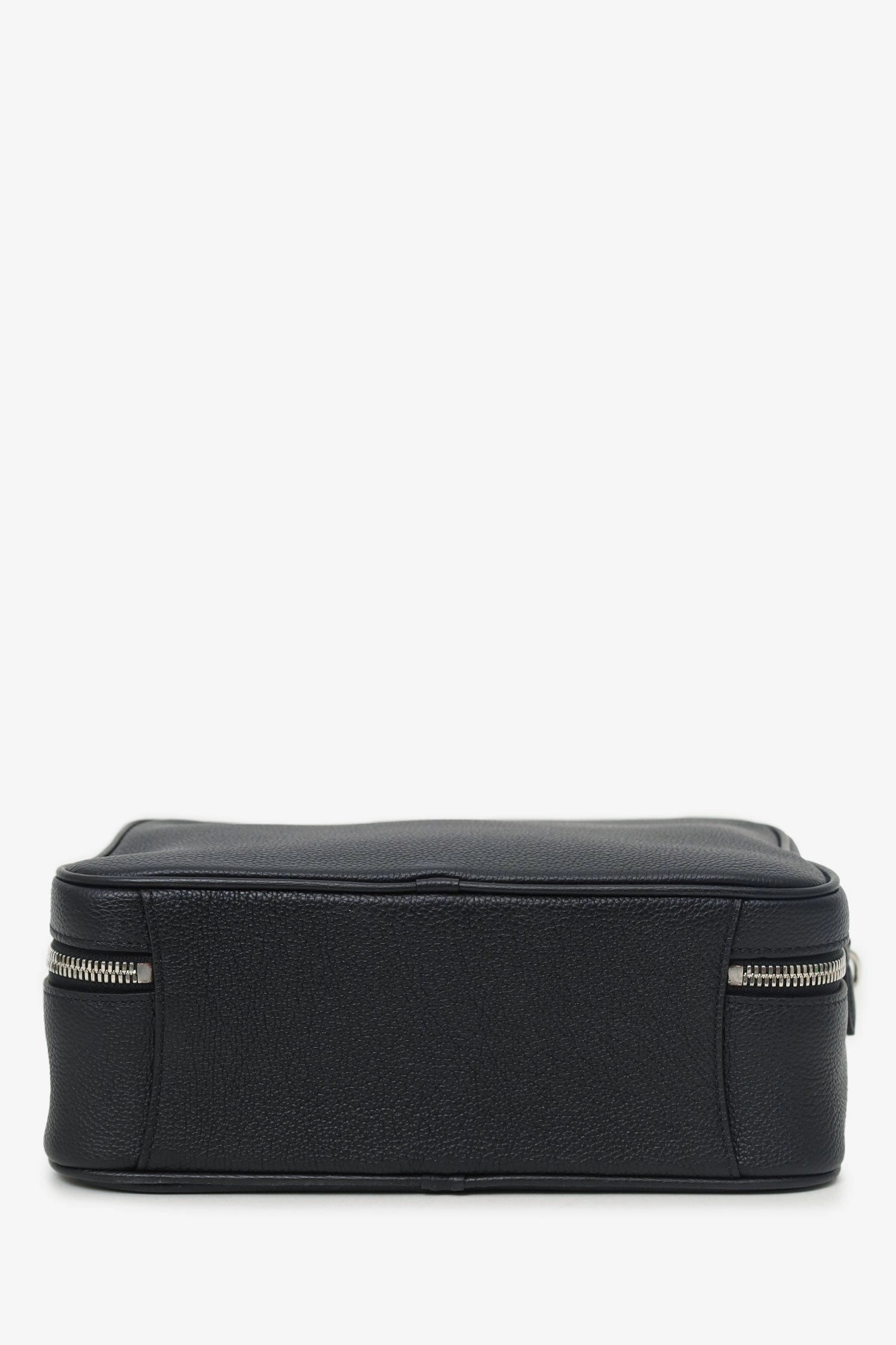 Mark Cross Black Grained Leather Large Messenger Bag