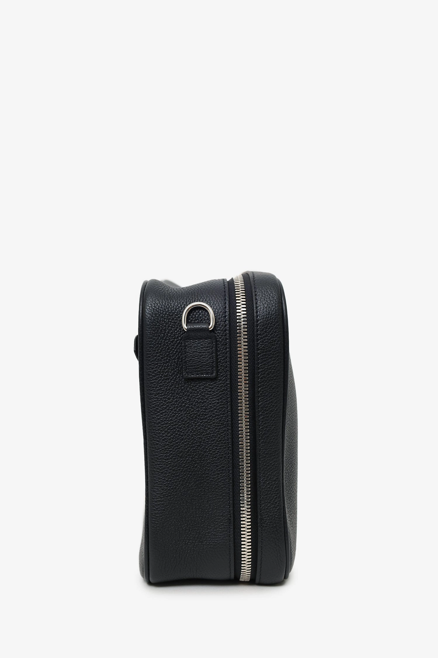 Mark Cross Black Grained Leather Large Messenger Bag