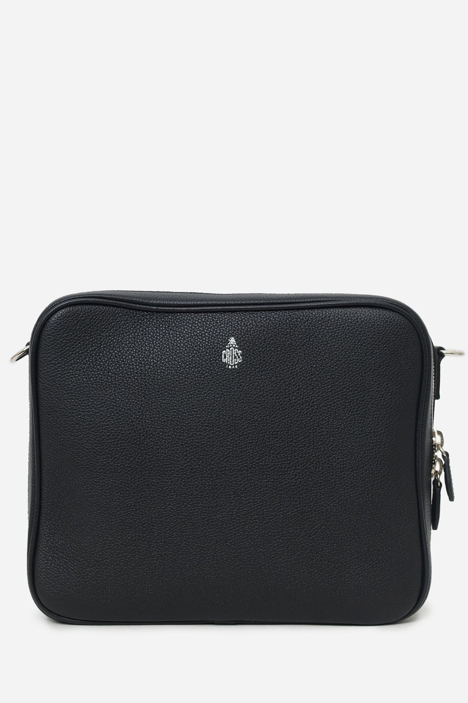 Mark Cross Black Grained Leather Large Messenger Bag