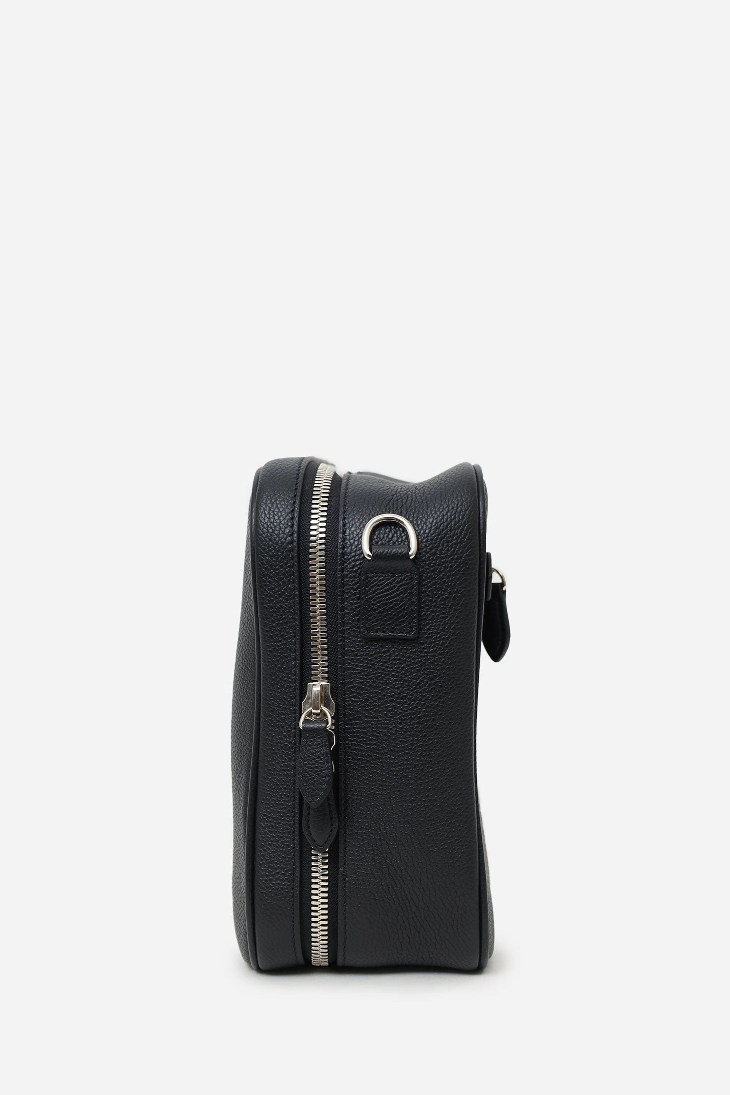 Mark Cross Black Grained Leather Large Messenger Bag