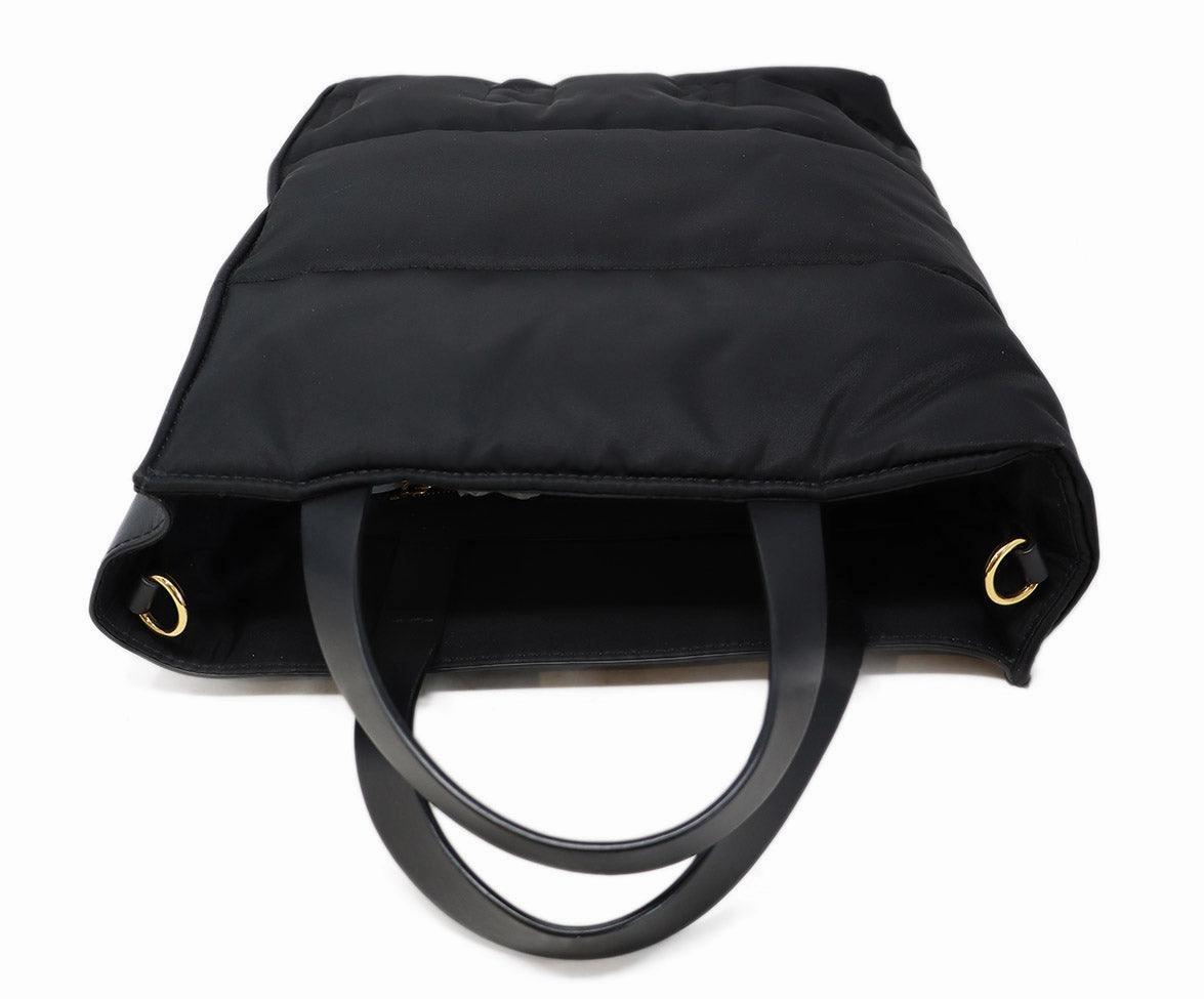 Marni Black Leather & Nylon Museo Soft Tote