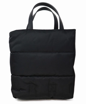 Marni Black Leather & Nylon Museo Soft Tote
