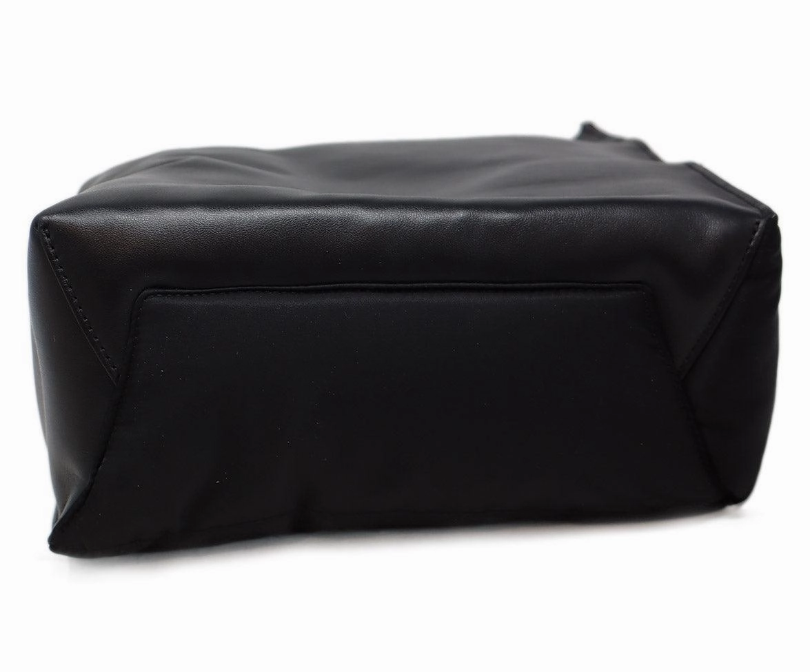 Marni Black Leather & Nylon Museo Soft Tote