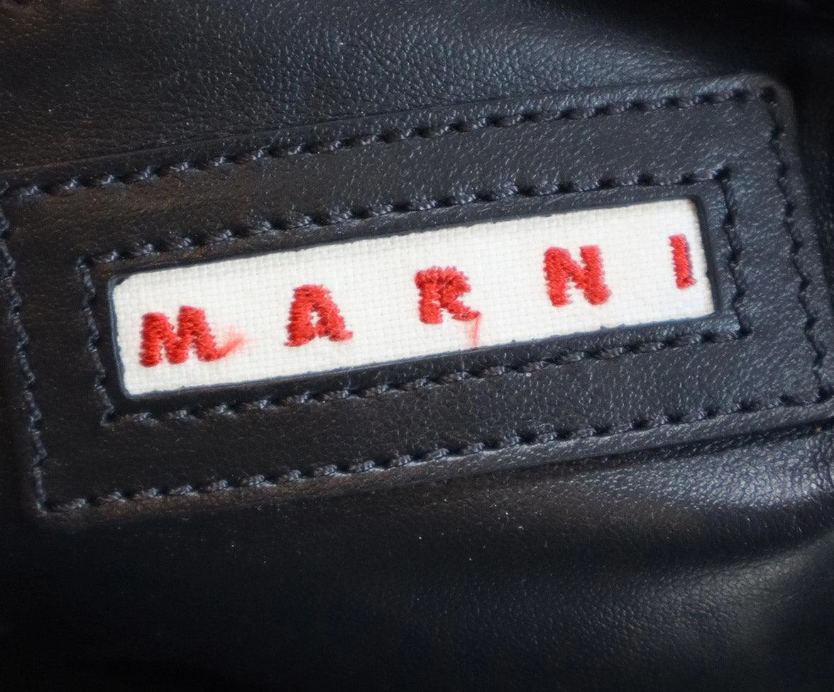 Marni Black Leather & Nylon Museo Soft Tote