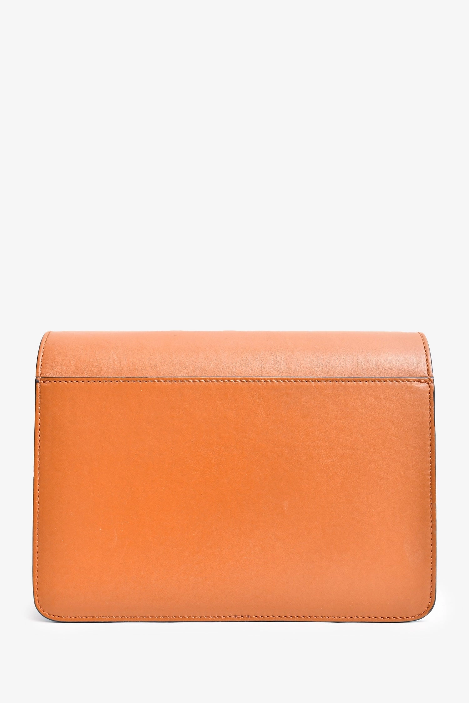 Marni Brown/White/Burgundy Leather/Patent Trunk Bag With Strap (As Is)