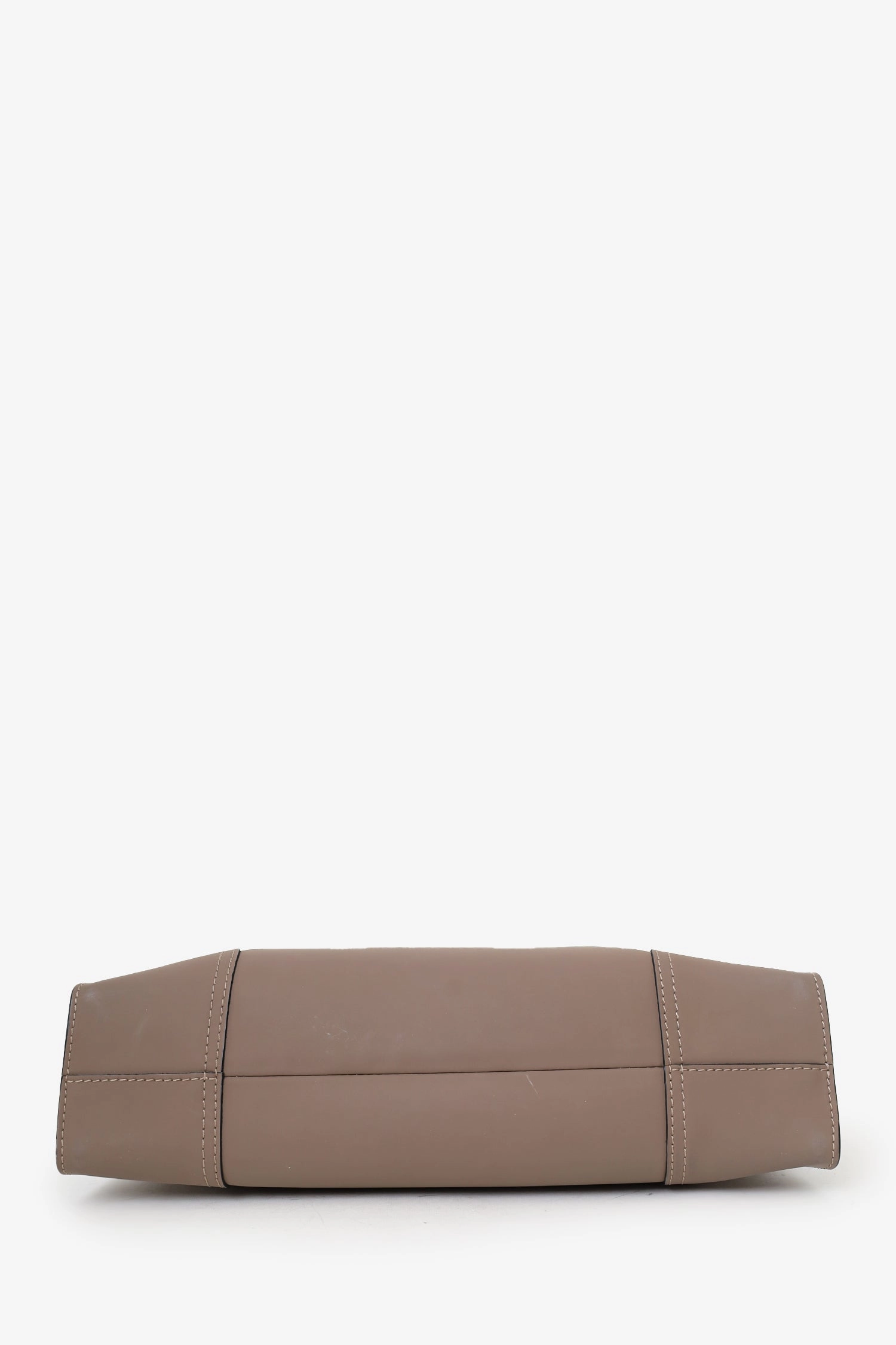Marni Taupe Leather Buckle Clutch