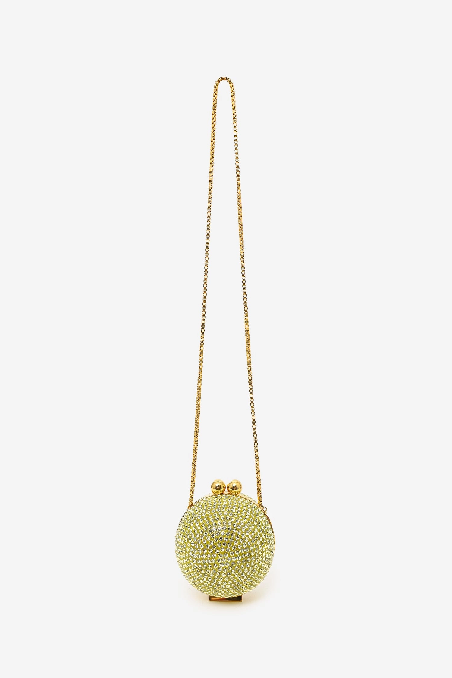 Marzook Green/Gold Crystal Orb Evening Bag