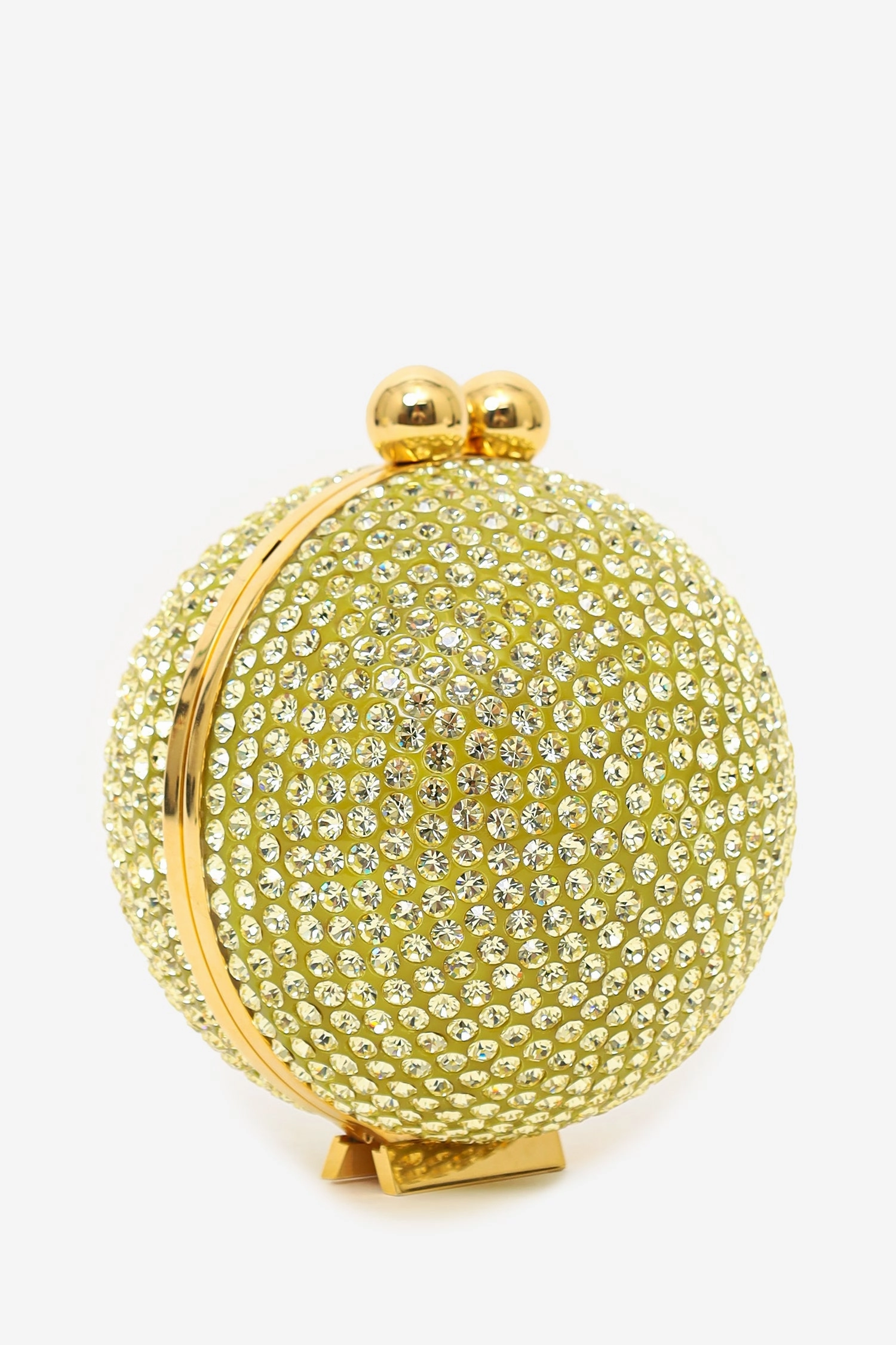 Marzook Green/Gold Crystal Orb Evening Bag