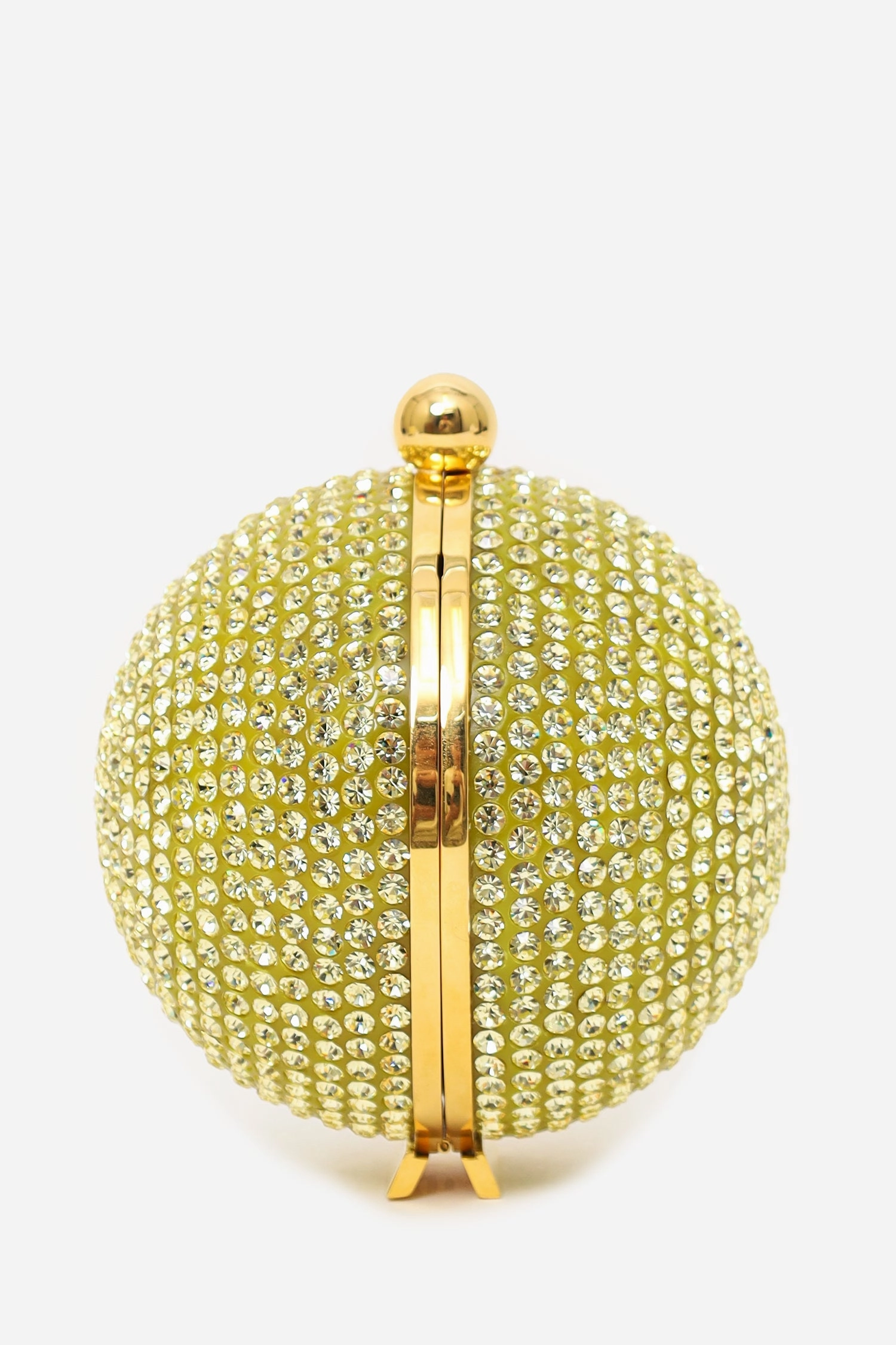 Marzook Green/Gold Crystal Orb Evening Bag