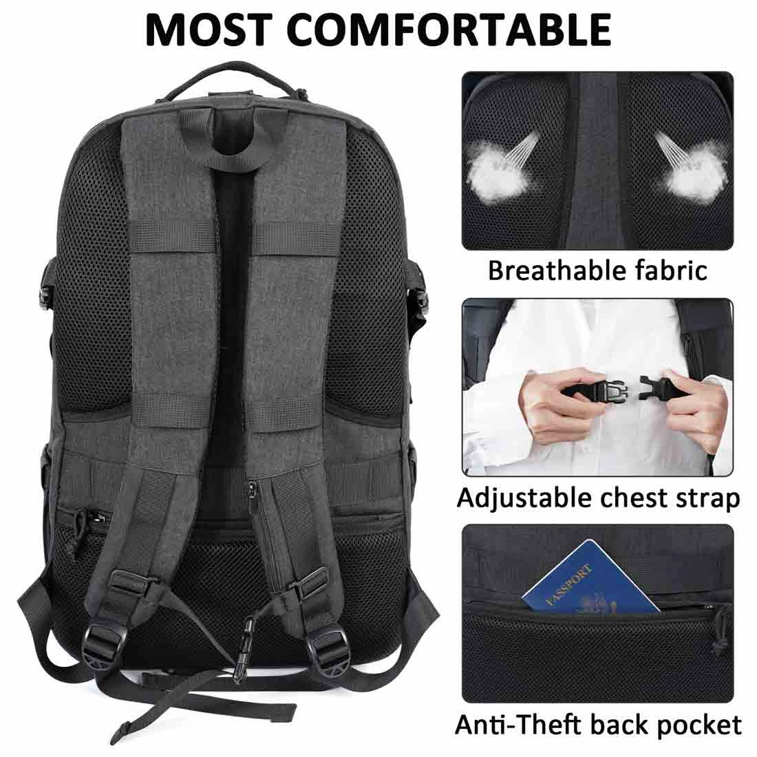 MATEIN Black Tactical Backpack