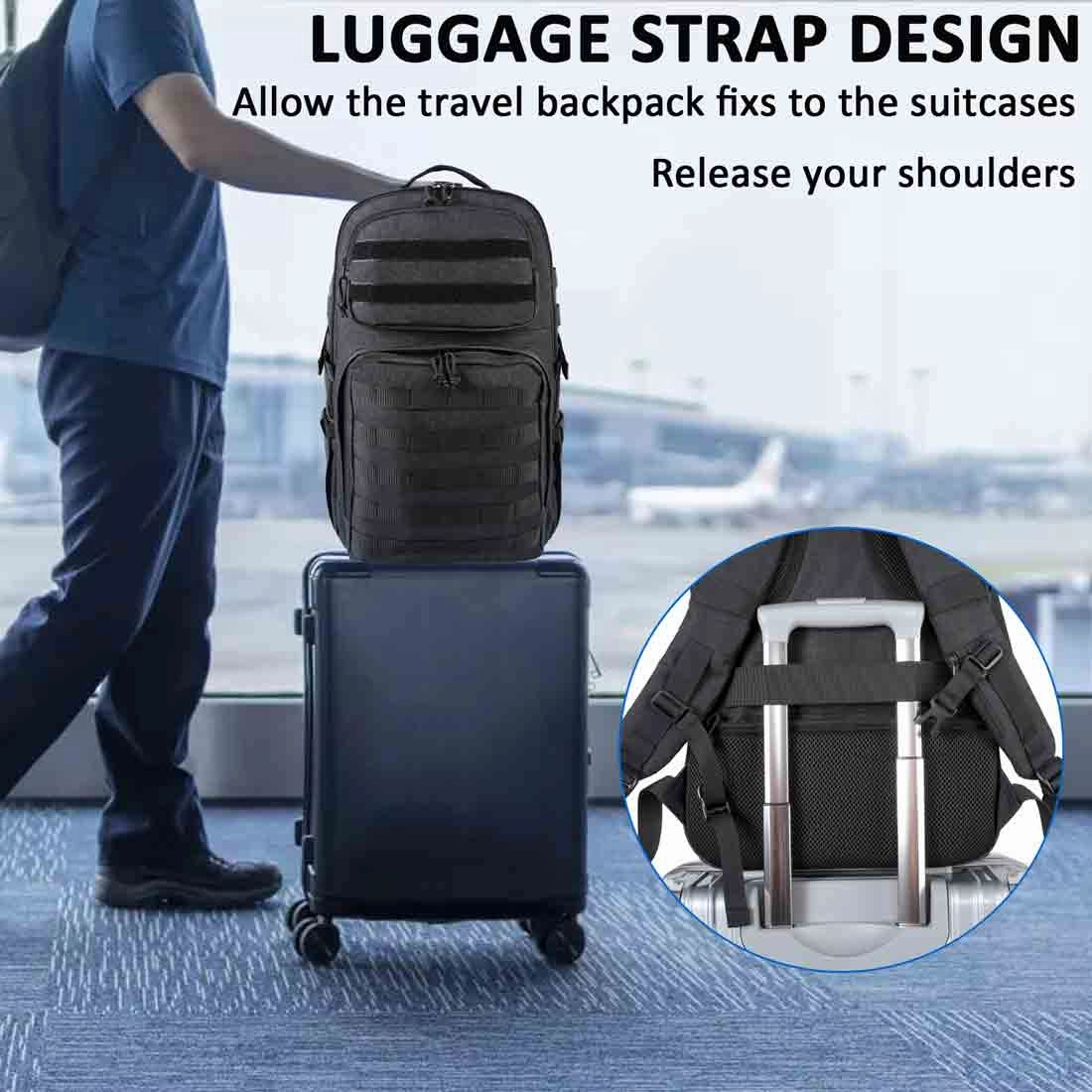 MATEIN Black Tactical Backpack