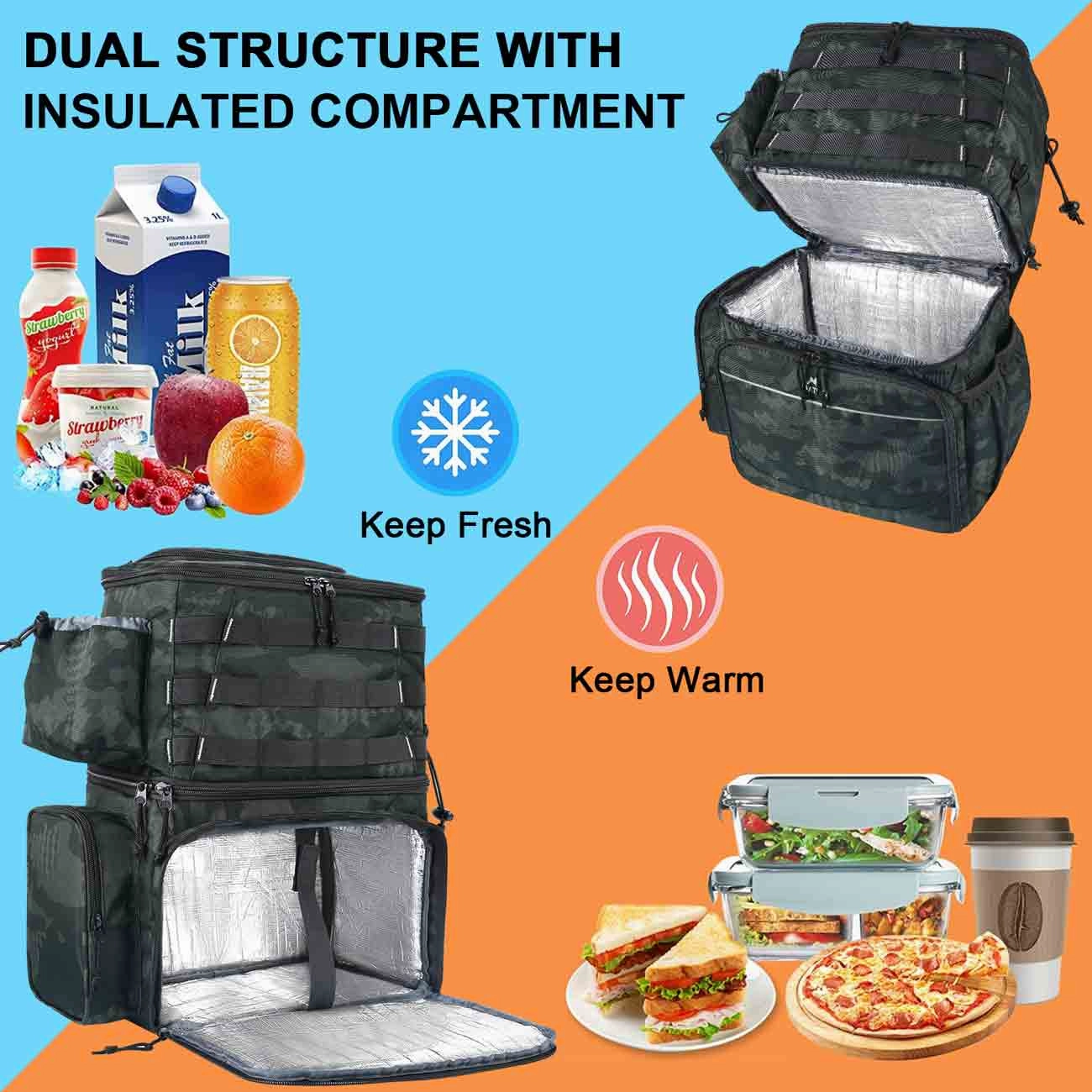 MATEIN Fishing Tackle Box Backpack with Cooler