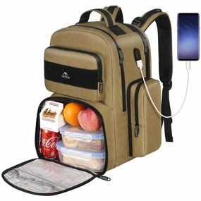 MATEIN Heavy Duty Backpack with Lunch Box