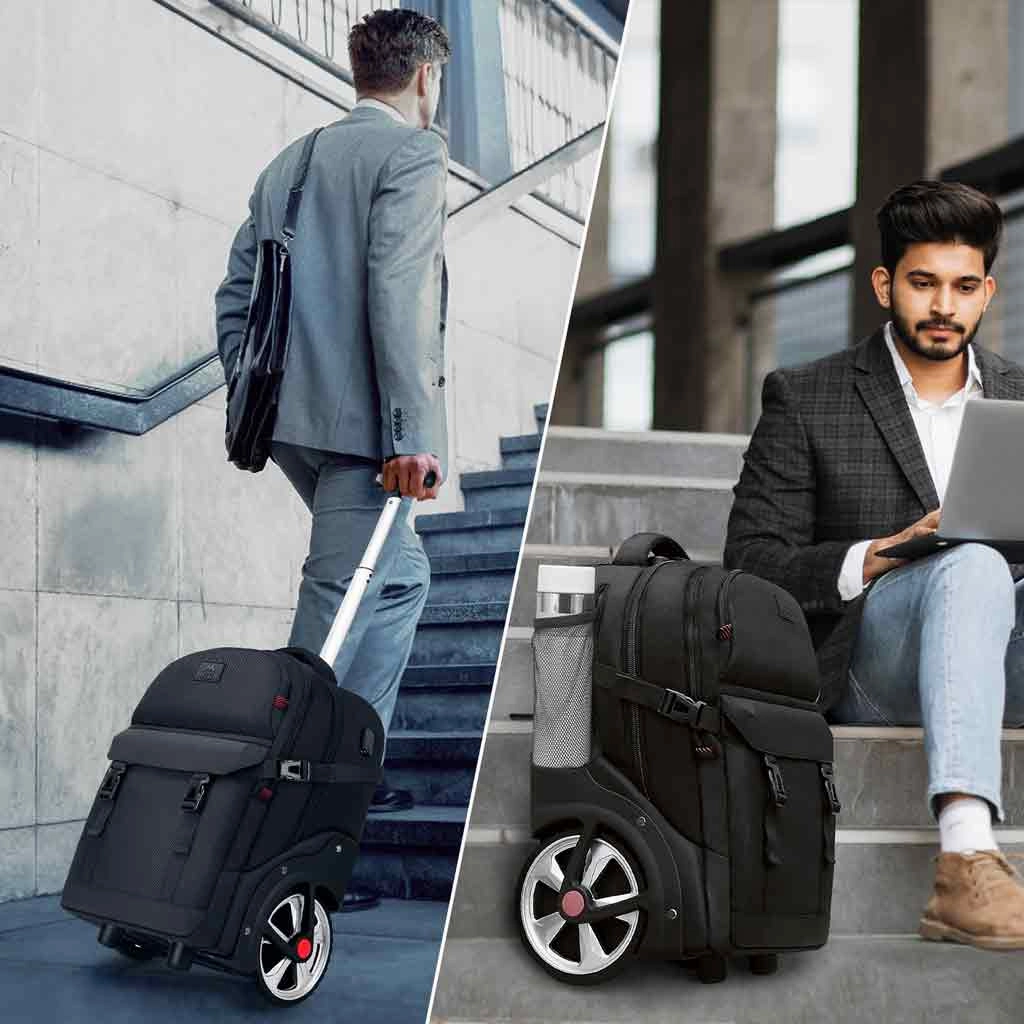 MATEIN Rolling Backpack with Combination Lock