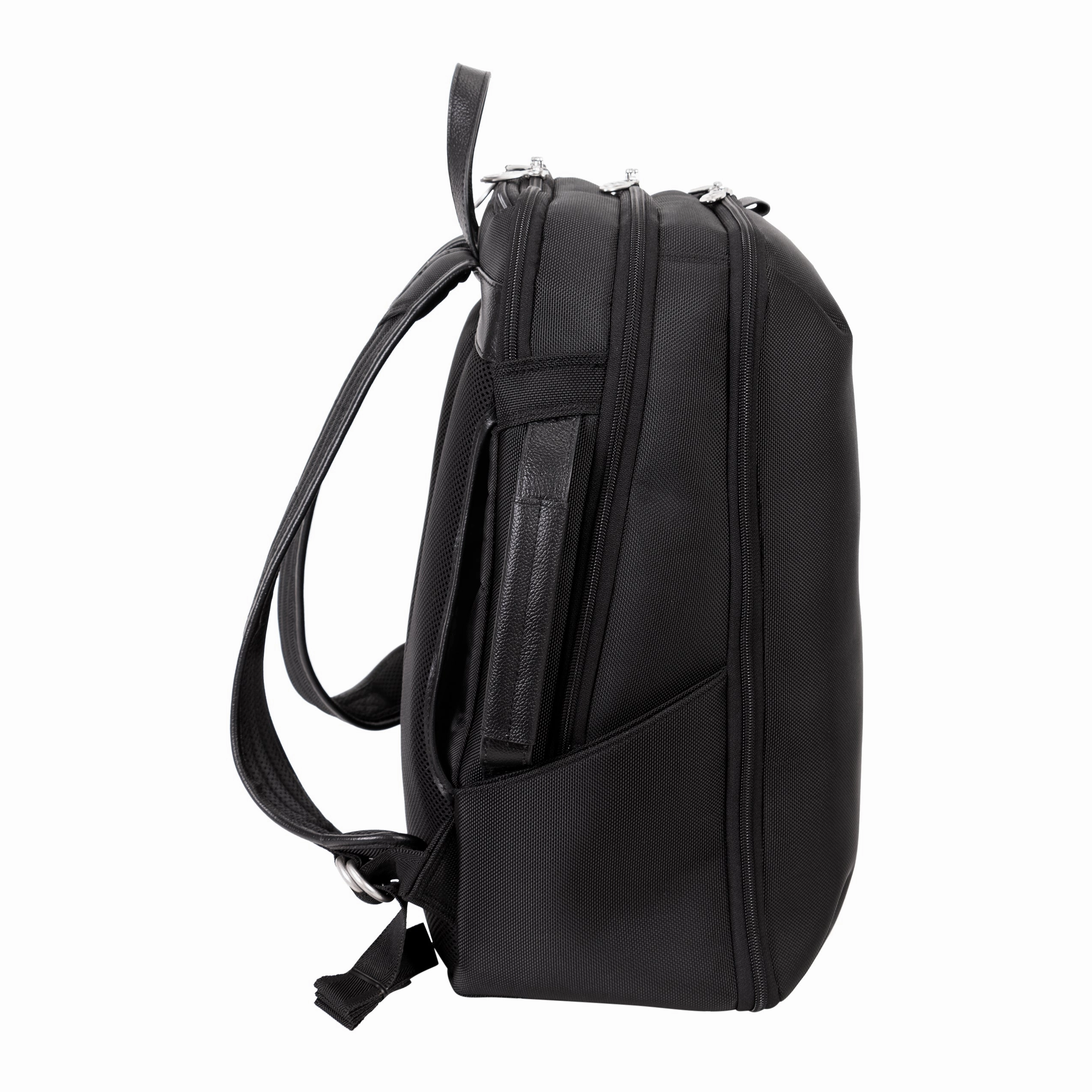 McKlein USA Englewood 17" Nylon Triple Compartment Carry-All Laptop & Tablet Weekend Backpack