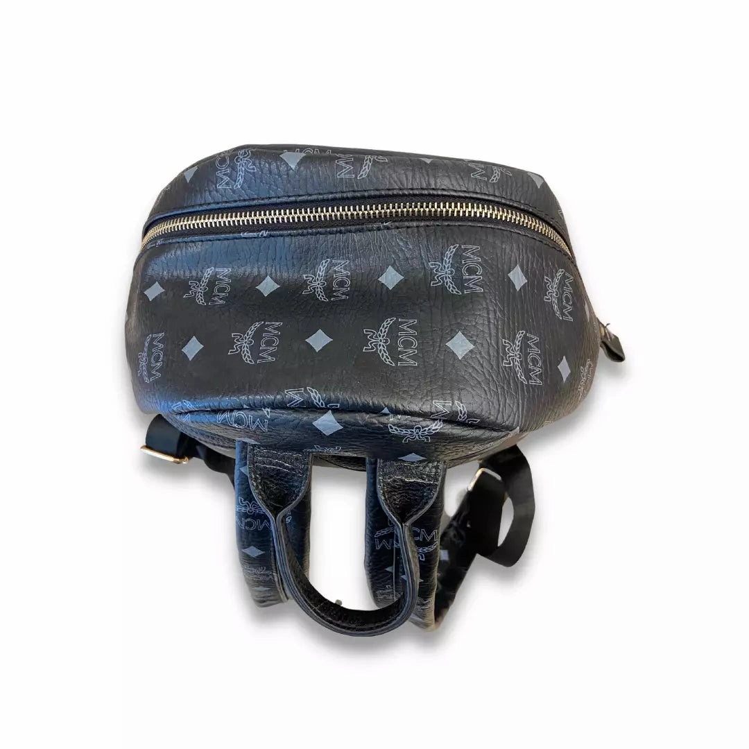 MCM BLACK LEATHER BACKPACK