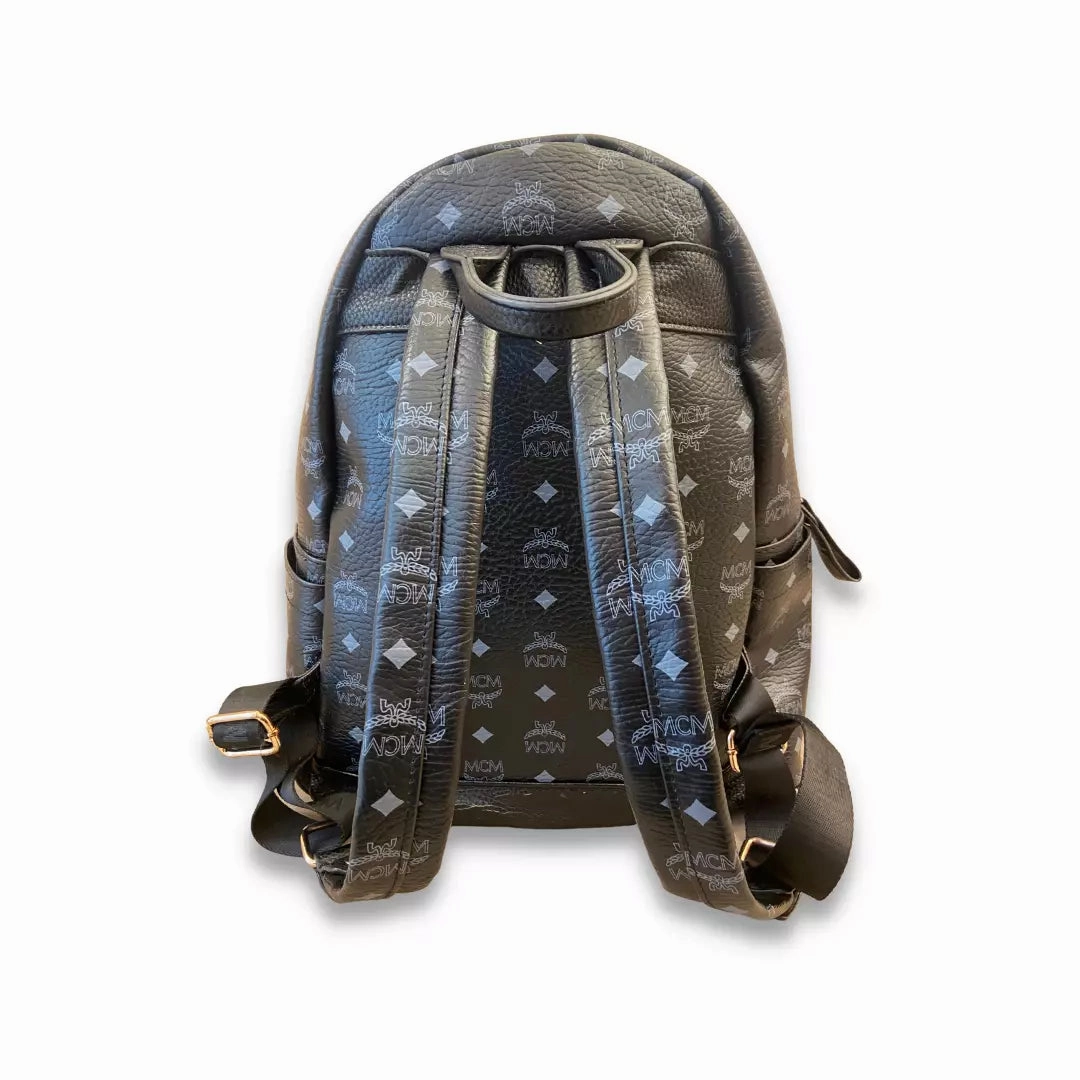 MCM BLACK LEATHER BACKPACK