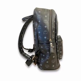 MCM BLACK LEATHER BACKPACK