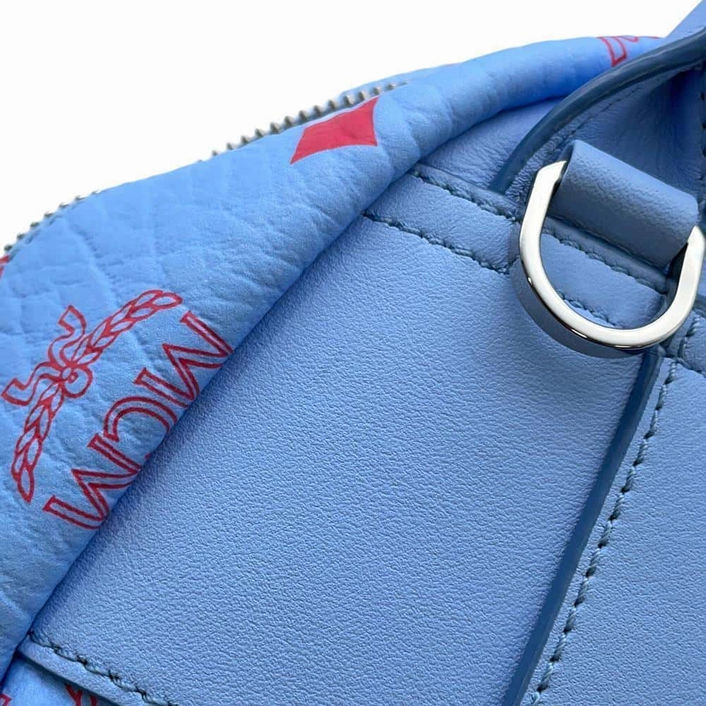 MCM Visetos Mini Backpack Blue/Red Leather