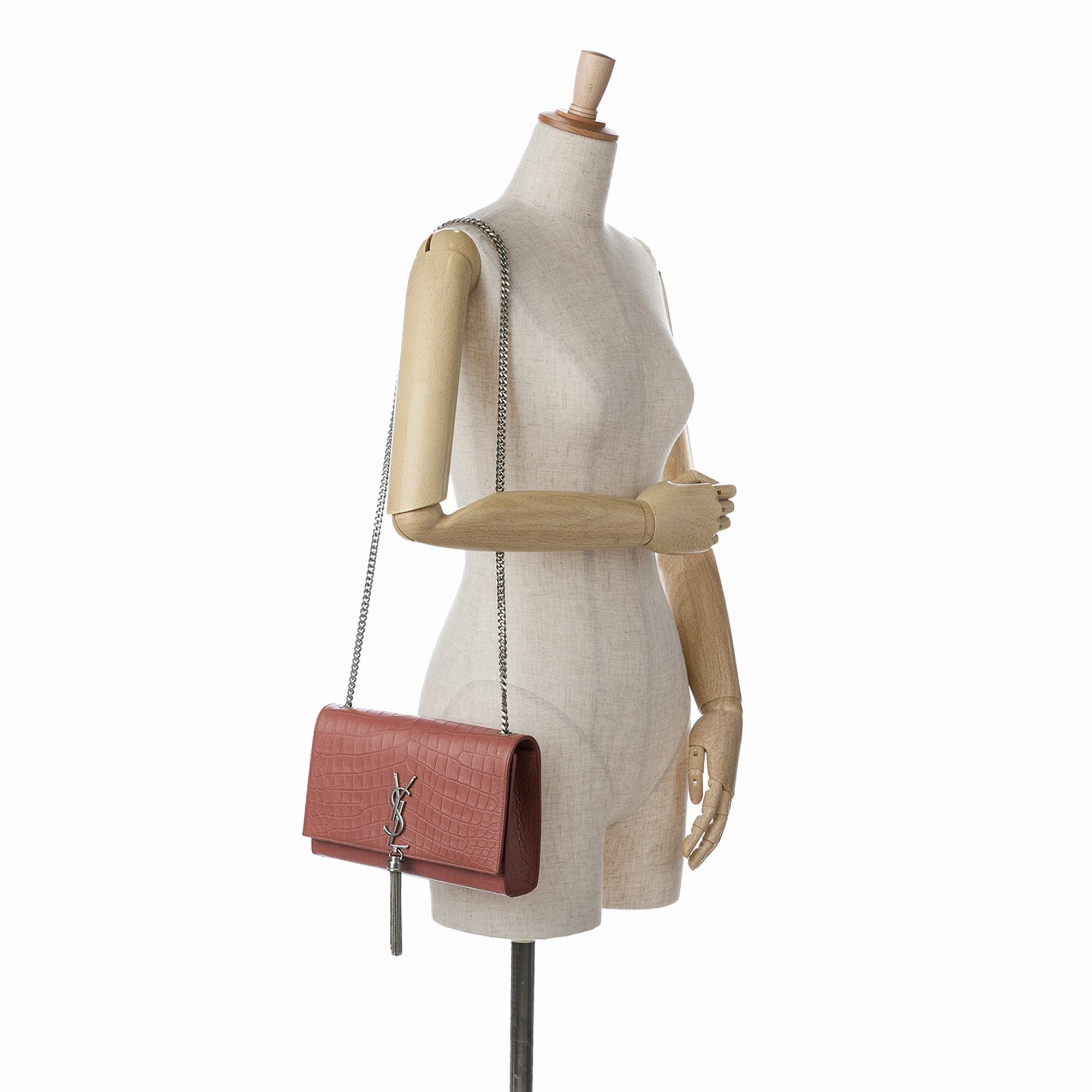 Medium Embossed Kate Tassel Crossbody