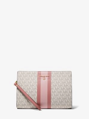 Medium Logo Stripe Zip Pouch