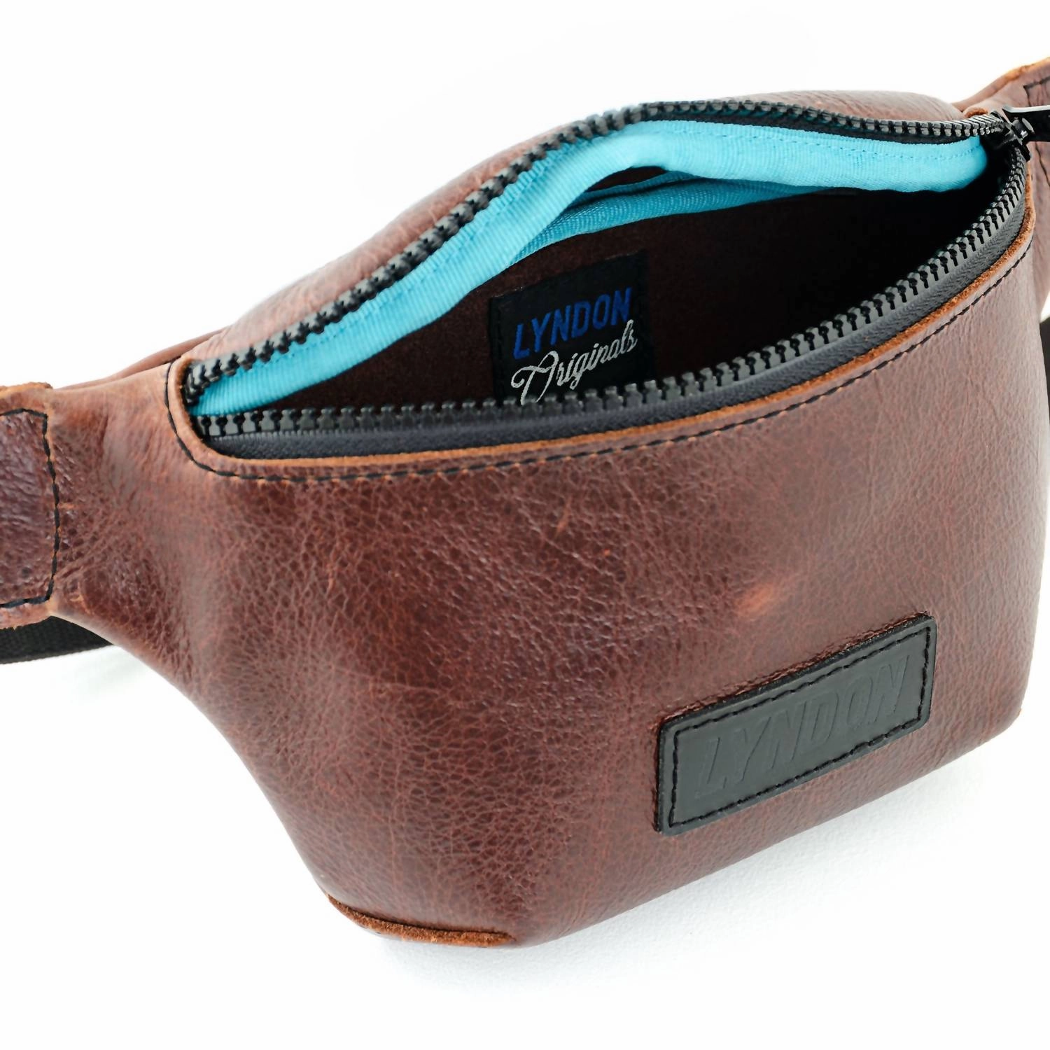 Men's Leather Belt Bag Fanny Pack In Sand