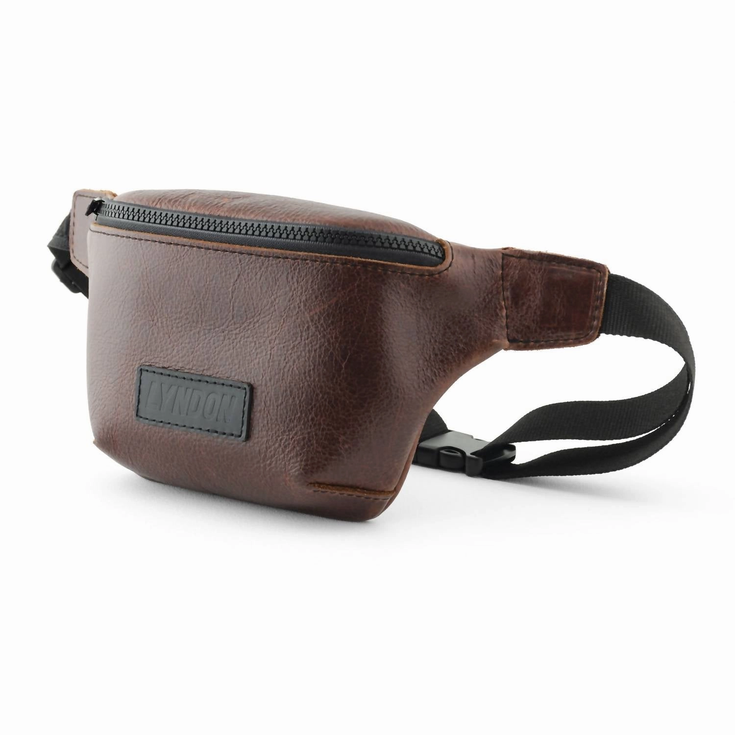 Men's Leather Belt Bag Fanny Pack In Sand