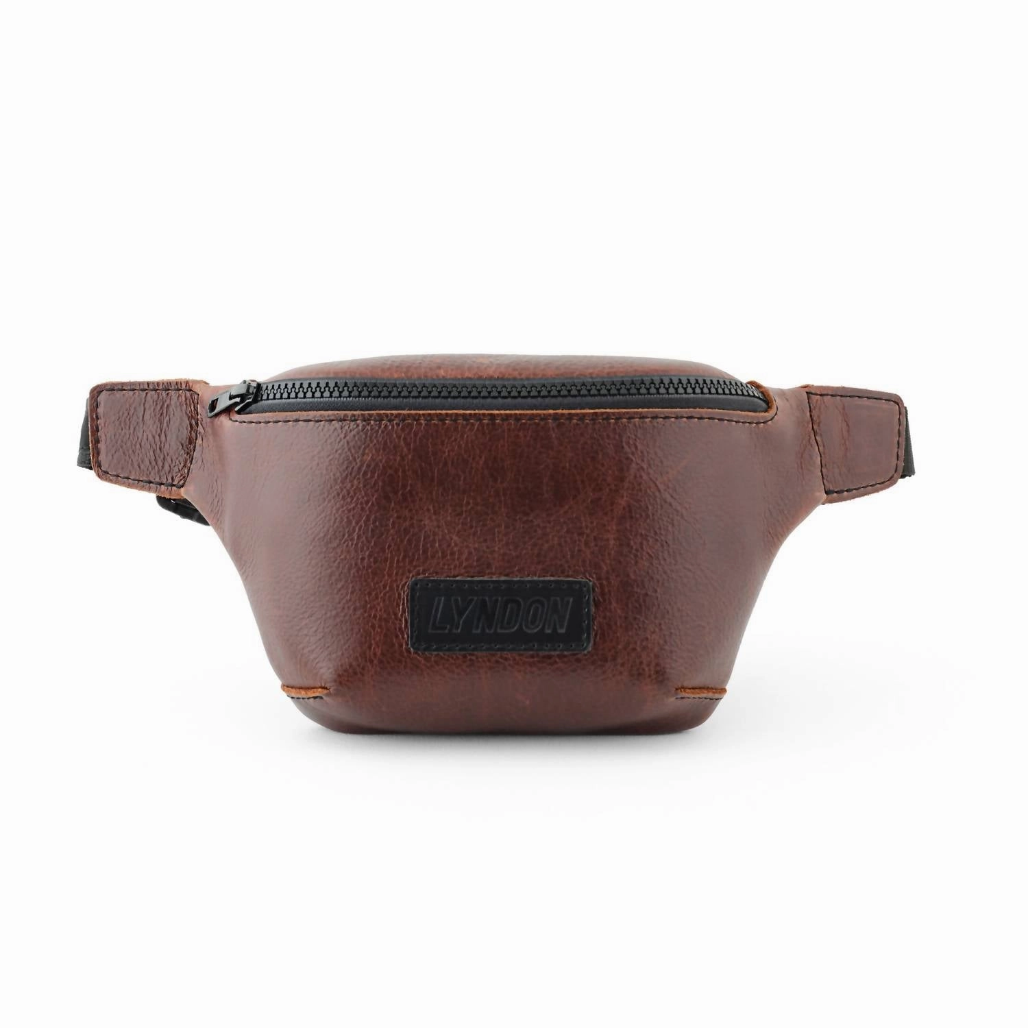 Men's Leather Belt Bag Fanny Pack In Sand