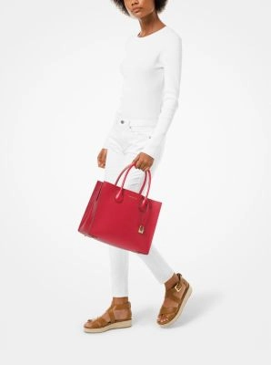 Mercer Large Saffiano Leather Tote Bag