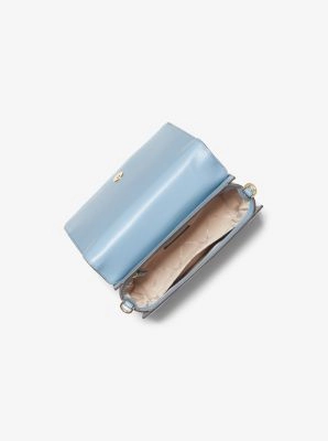 Mercer Small Woven Faux Leather and Suede Crossbody Bag