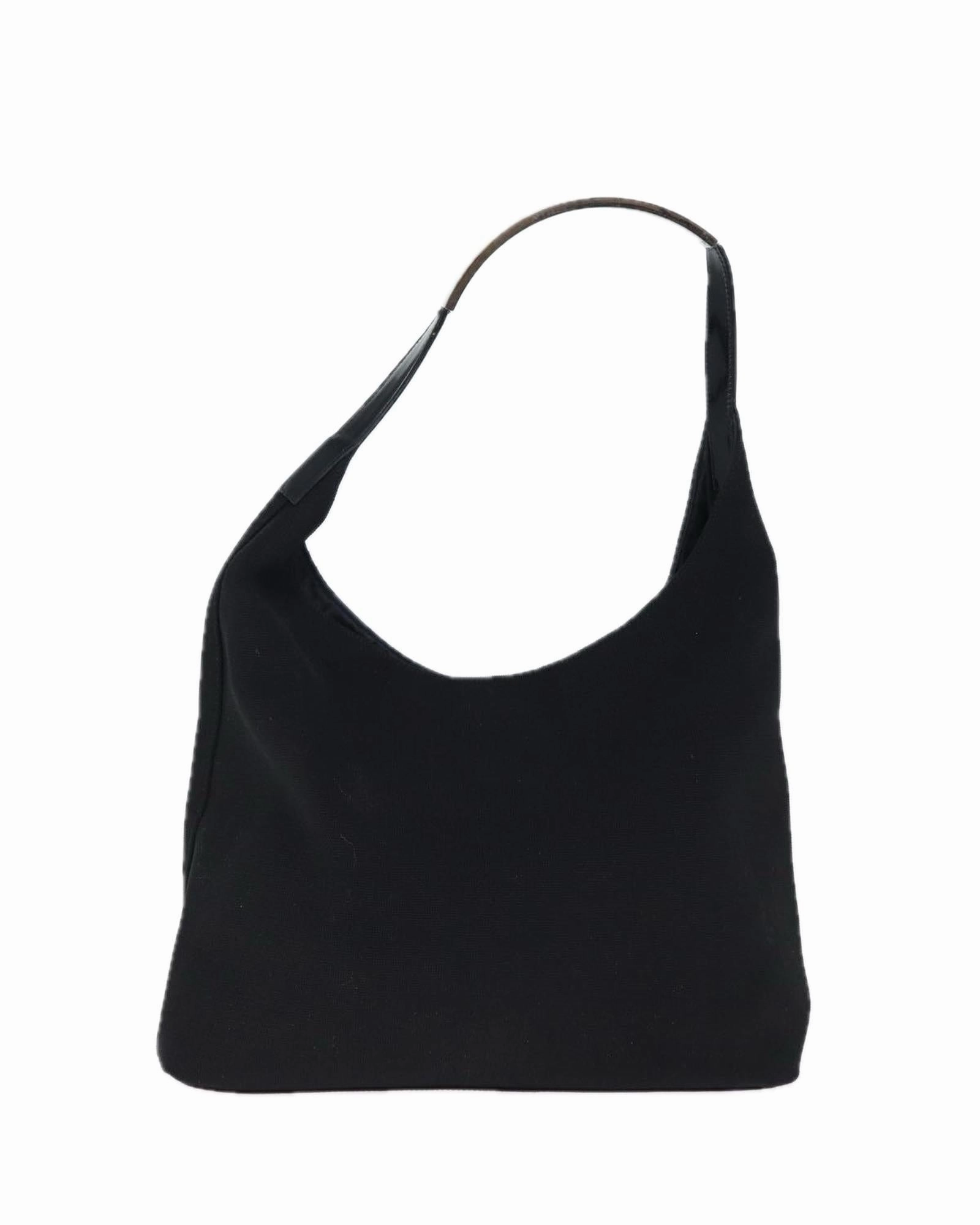Metal Handle Shoulder Bag