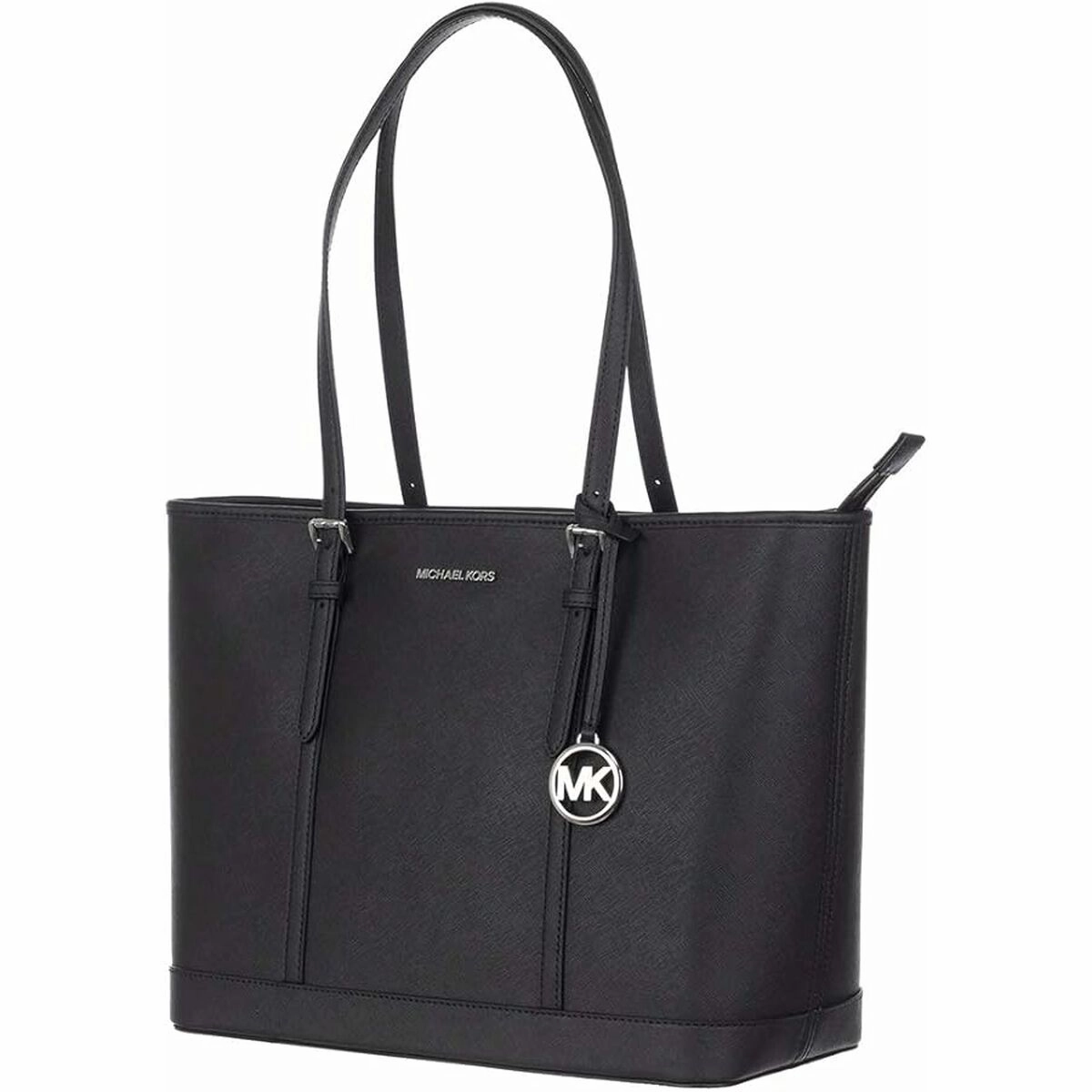 Michael Kors Black Jet Set Large Saffiano Leather Travel Tote Bag