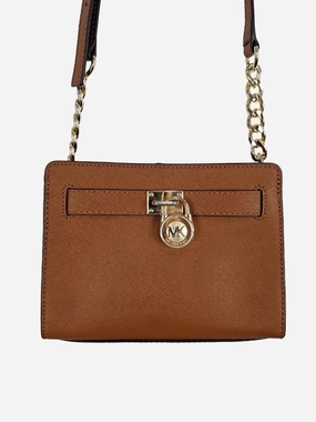 Michael Kors Hamilton Traveller Tan Crossbody Bag Size None
