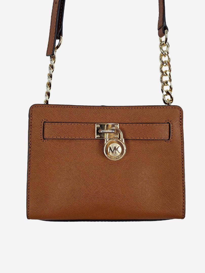 Michael Kors Hamilton Traveller Tan Crossbody Bag Size None