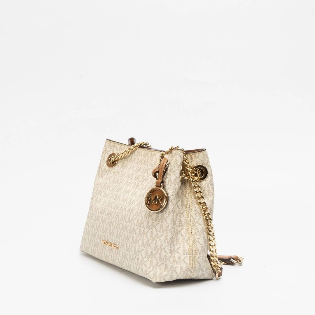 Michael Kors Jet Set Large Logo Chain Tote Bag