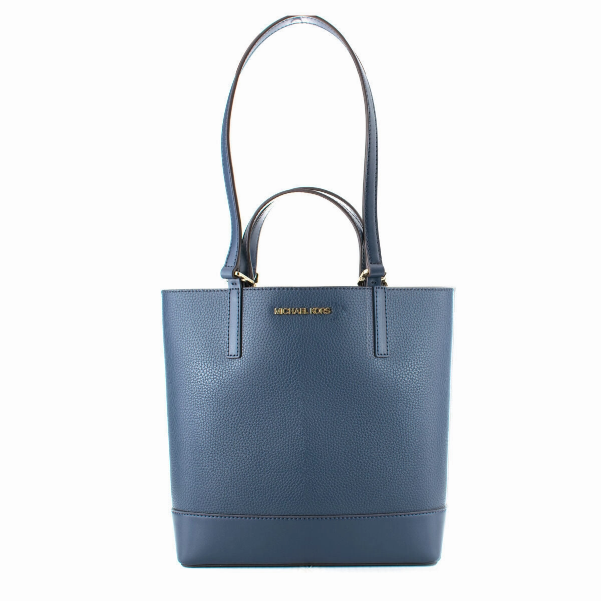 Michael Kors Kelli Leather Tote Shoulder Bag Blue