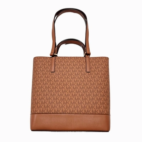 Michael Kors Kelli Leather Tote Shoulder Bag Tote Brown