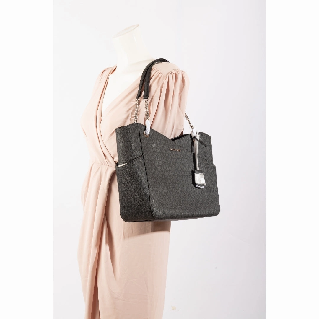 Michael Kors MK Monogram Chain Link Tote Bag
