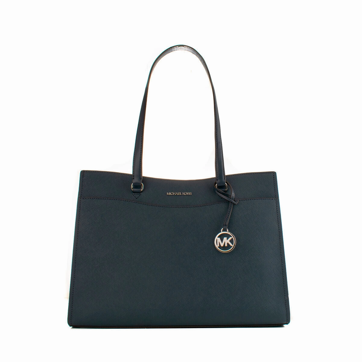 Michael Kors Navy Blue Leather Tote Shoulder Bag