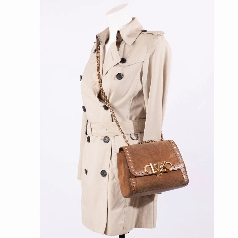 Michael Kors Parker Studded Suede Crossbody Bag
