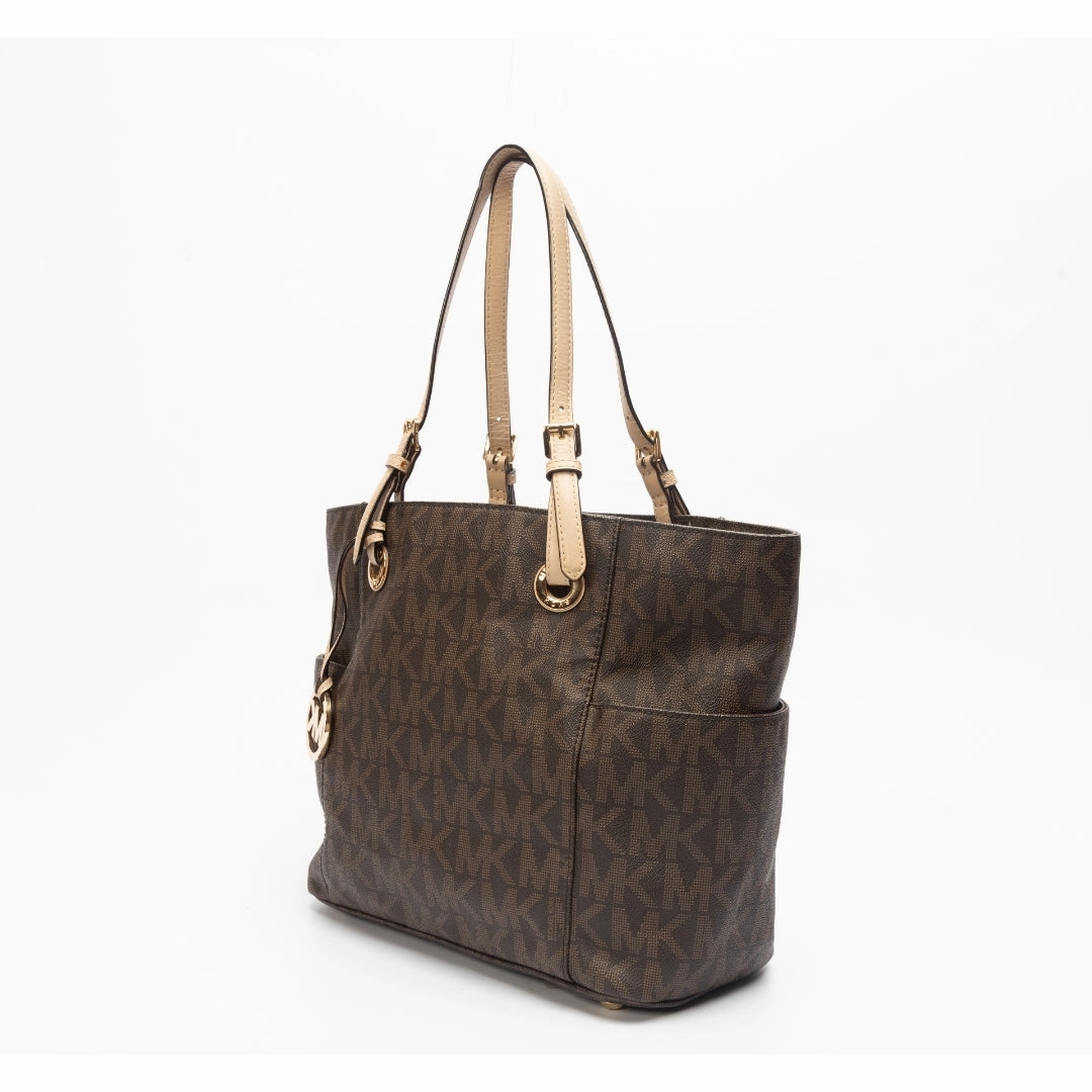 Michael Kors Signature Coated Canvas Jet Set Tote